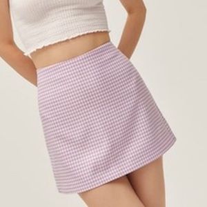 Urban Outfitters Gingham Print Mini Skirt